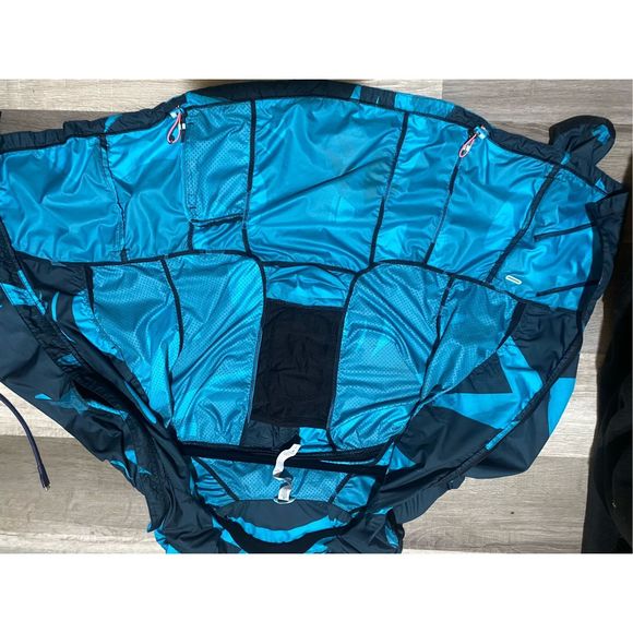 Lululemon Back Pack It Jacket Back Spin Stroke Peacock Blue Black Sz 6, MP $138 - Picture 8 of 9